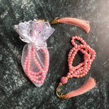 Pink Tasbih Pearl Prayer Beads 99 Pieces Ameen Ramadan Islamic Eid Mubarak
