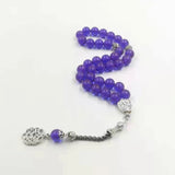 Tasbih Purple Resin 33 Beads Bracelet Islamic Misbaha Prayer Bead
