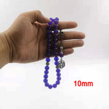 Tasbih Purple Resin 33 Beads Bracelet Islamic Misbaha Prayer Bead