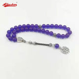 Tasbih Purple Resin 33 Beads Bracelet Islamic Misbaha Prayer Bead