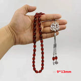 Red Resin Muslim Prayer Beads 33-99 Beads Islamic Rosary Bracelets Gift Ramadan