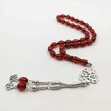 Red Resin Muslim Prayer Beads 33-99 Beads Islamic Rosary Bracelets Gift Ramadan