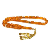 Resin Ambers Muslim Tasbih Islamic Prayer Beads Tassel Bracelet