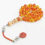 Muslim Prayer Beads Red Resin Tasbih Islamic Rosary Gift