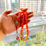 Muslim Prayer Beads Red Resin Tasbih Islamic Rosary Gift