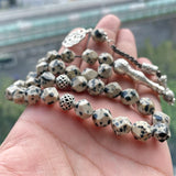 Speckled Stone Rhombus Tasbih Bracelet 33 45 66 99 Beads Misbaha Eid Gift