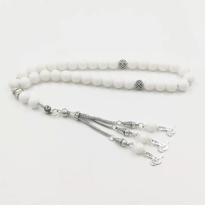 Tasbih Ceramic Muslim Rosary 33 Beads Bracelet Pendant Arabic Jewelry