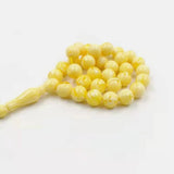 Yellow Resin Muslim Rosary Bead Islamic Prayer Beads Misbaha Bracelet Gift