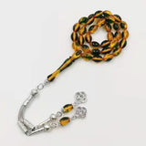 Yellow Resin Men's Bracelet Muslim for Eid Masbaha Misbaha Arabic Rosary
