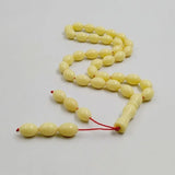 Beige Resin Tasbih 33 Beads Bracelet Muslim Prayer Beads Eid Ramadan Gift