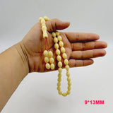 Beige Resin Tasbih 33 Beads Bracelet Muslim Prayer Beads Eid Ramadan Gift
