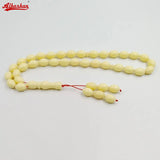 Beige Resin Tasbih 33 Beads Bracelet Muslim Prayer Beads Eid Ramadan Gift