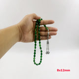 Green Luminous Resin 33 Prayer Beads Misbaha Eid Gift Islamic Bracelet Jewelry