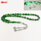 Green Luminous Resin 33 Prayer Beads Misbaha Eid Gift Islamic Bracelet Jewelry