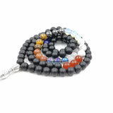 Handmade 99-Beads Tasbih with 12 Gemstones