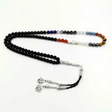 Handmade 99-Beads Tasbih with 12 Gemstones
