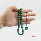 Green Malachite Muslim Prayer Beads Misbaha Bracelet