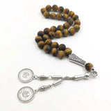 Natural Matte Tiger Eye Stone Islamic Prayer Beads