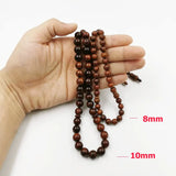 Natural Kuka Wood Muslim Misbaha Prayer Beads Islamic Rosary Bead Arabic