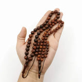Natural Kuka Wood Muslim Misbaha Prayer Beads Islamic Rosary Bead Arabic