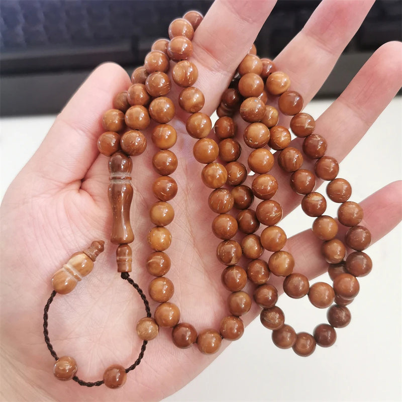 Natural Kuka Wood Muslim Misbaha Prayer Beads Islamic Rosary Bead