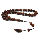 Natural Kuka Wood Muslim Misbaha Prayer Beads Islamic Rosary Bead Arabic