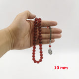 Red resin Muslim bracelet 33 Rosary Bracelets metal Tarbons