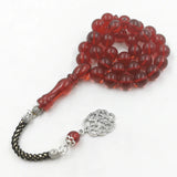 Red resin Muslim bracelet 33 Rosary Bracelets metal Tarbons