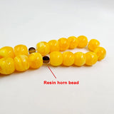 Yellow Resin Tasbih Prayer Beads Islamic Bracelet Eid Ramadan