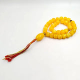 Yellow Resin Tasbih Prayer Beads Islamic Bracelet Eid Ramadan