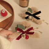 Tassel Bow Hair Clip For Girls Shark Cclip Christmas Plush Hair Clip
