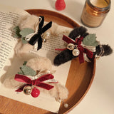 Tassel Bow Hair Clip For Girls Shark Cclip Christmas Plush Hair Clip