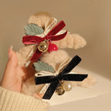Tassel Bow Hair Clip For Girls Shark Cclip Christmas Plush Hair Clip