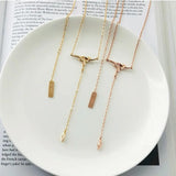 Sterling Silver Tassel Bow Pendant Necklace for Women