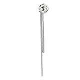 Sterling Silver Tassel Ear Clip Micro Inlaid Double-layer Hollow