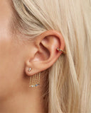 Tassel Ear Cuff Earring Hook & CZ Stud for Women Girls