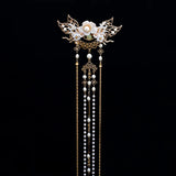 Chinese Tassel Hairpin Tiara Hair Clip Pearl Hair Jewelry Retro Tiaras