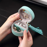Tassel Jewelry Box Mini Travel Jewelry Organizer Earring Ring Necklace