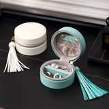 Mini Travel Jewelry Organizer Earring Ring Necklace Portable Packaging Case