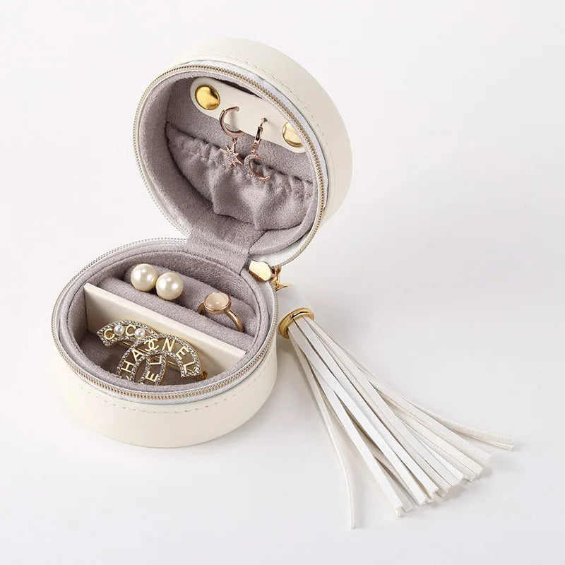 Mini Travel Jewelry Organizer Earring Ring Necklace Portable Storage