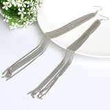 Exaggerated Punk Tassel Long Earrings Female Jewelry Wedding Gift