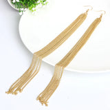 Exaggerated Punk Tassel Long Earrings Female Jewelry Wedding Gift