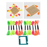 Square Tassel Making Frame Set with 12 Threads DIY Kit