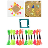 Square Tassel Making Frame Set with 12 Threads DIY Kit