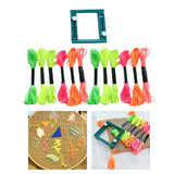 Square Tassel Making Frame Set with 12 Threads DIY Kit