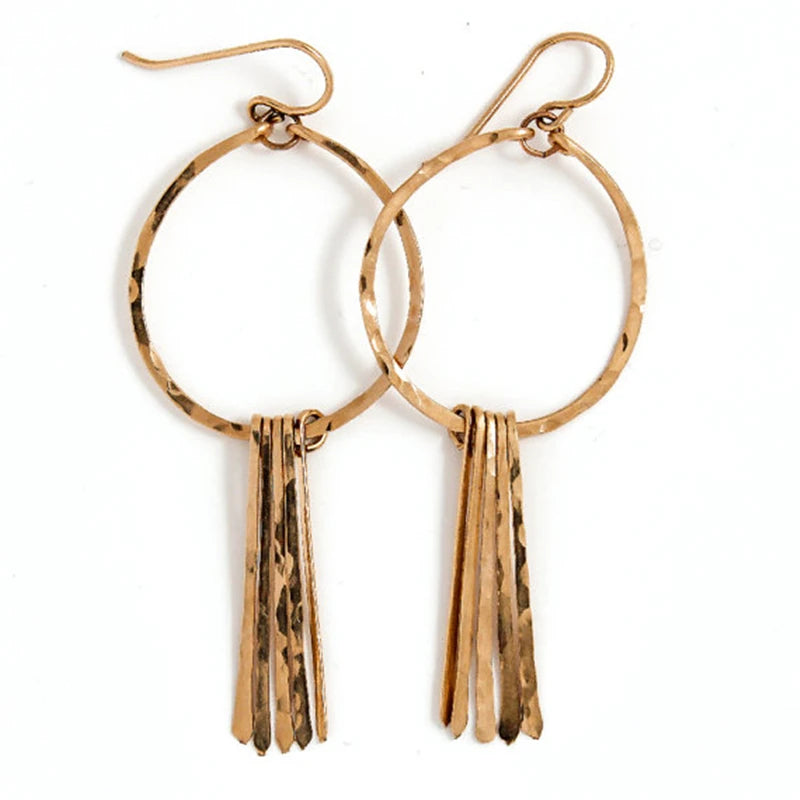Vintage Tassel Round Earrings 925 Silver Jewelry Orecchini Brincos
