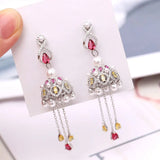 Multicolor Zircon Drop Earrings Women Dangle Earrings