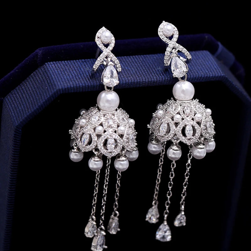 Multicolor Zircon Drop Earrings Women Dangle Earrings