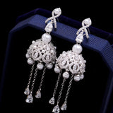 Multicolor Zircon Drop Earrings Women Dangle Earrings