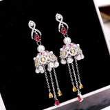 Multicolor Zircon Drop Earrings Women Dangle Earrings